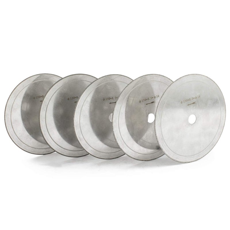 Jingling 6 inch Lapidary Saws Diamond Saw Blades Cutting Rocks Gem Blade Thin Rim 0.53mm Jewelry Tools for Stone Pack of 5Pcs - Image 2